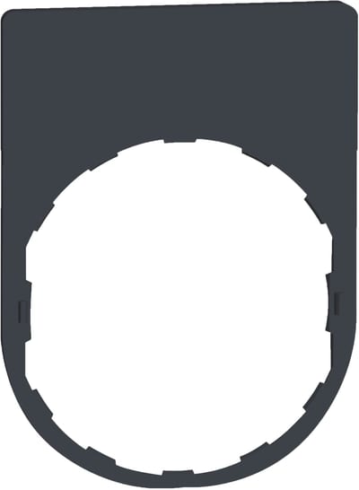 Lgndplate 30X40 1ROW-BLNK Label(blk/Red) (ZBYP2101)