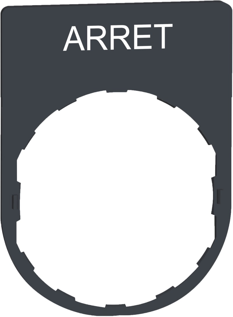 Sign in plastic with text (ZBYP2104)