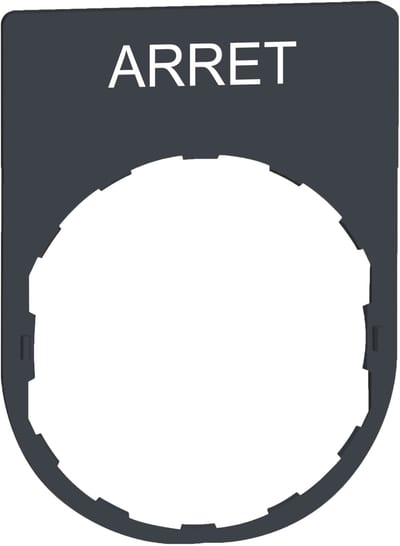 Sign in plastic with text (ZBYP2104)