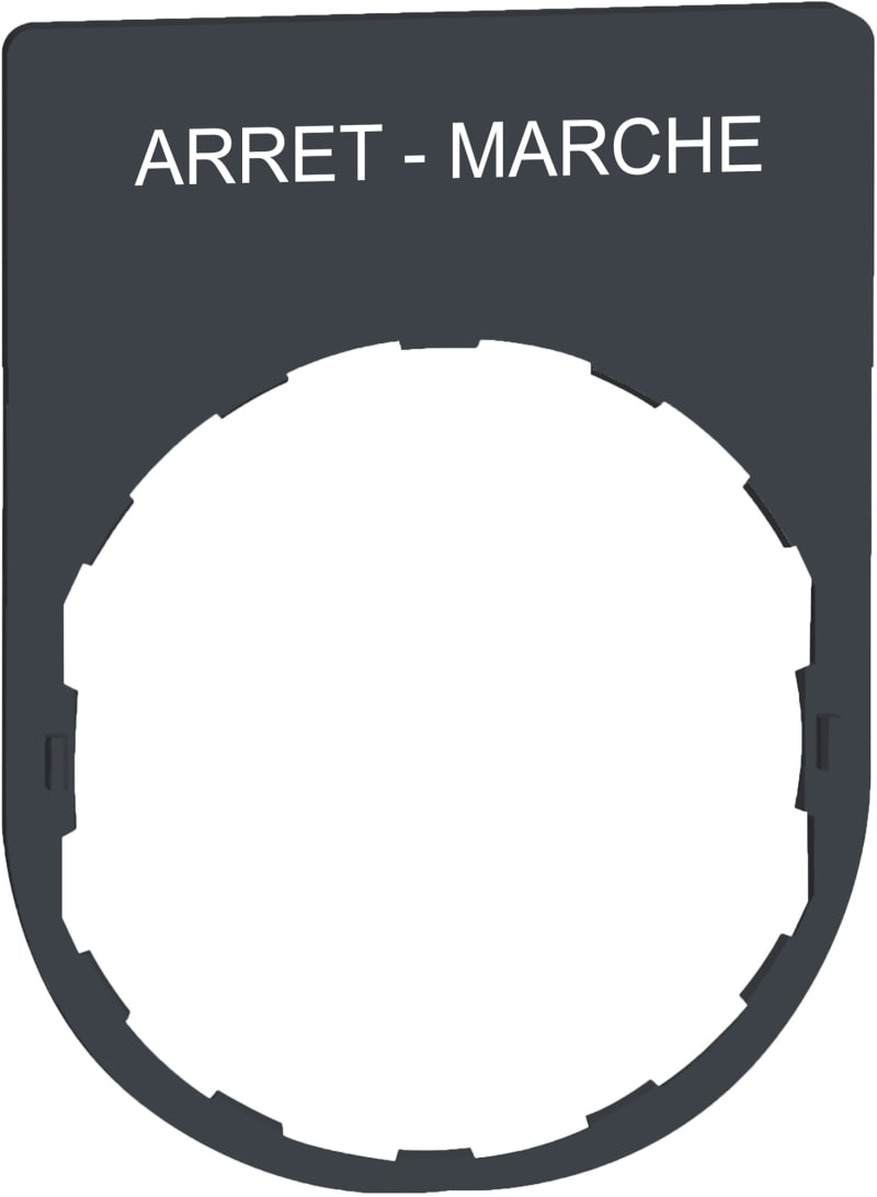 Sign in plastic with text (ZBYP2166)