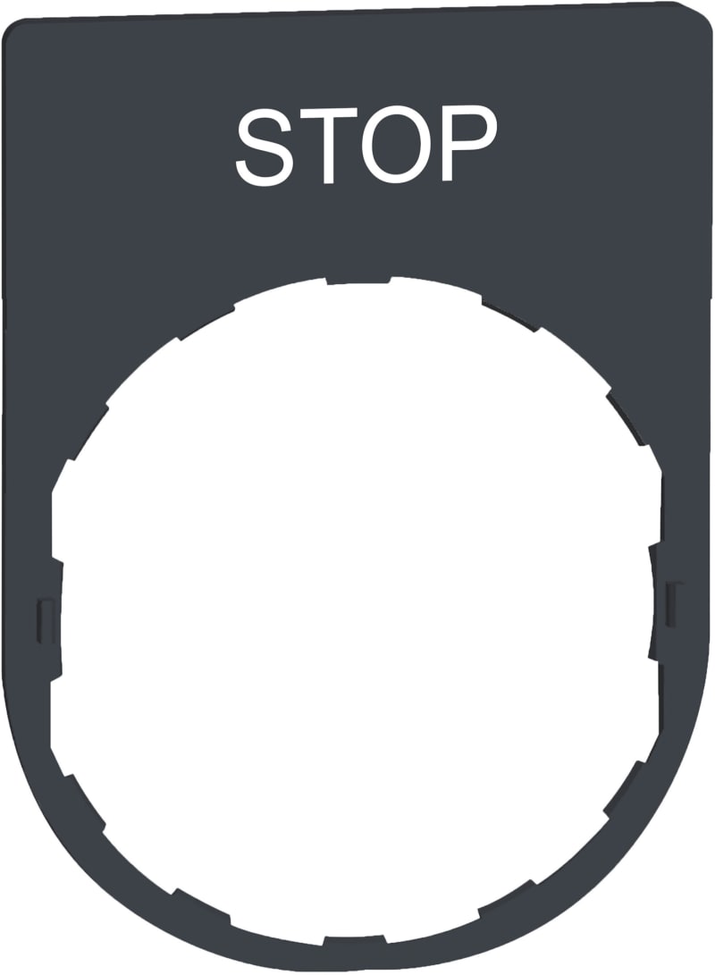 Sign in plastic with text (ZBYP2304)