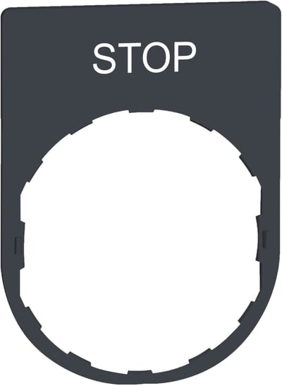 Sign in plastic with text (ZBYP2304)