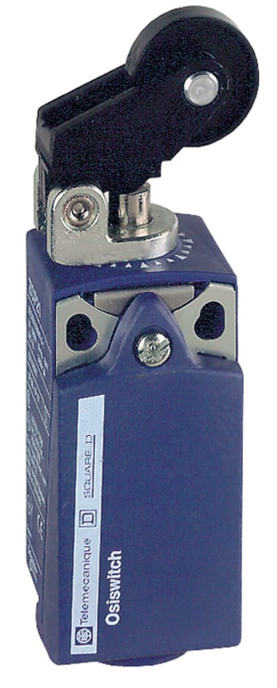 Telemecanique XCKP2128M12 Limit Switch, Roller Lever Arm, Plastic Body, 1 NO + 1 NC, M12 connector