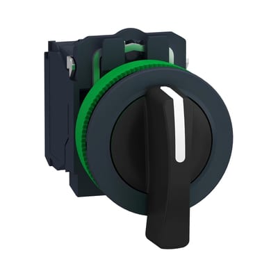 Selector switch flush long 2 pos 1NO