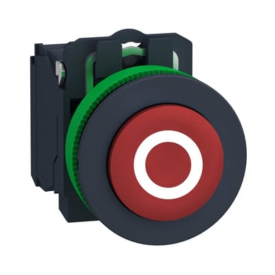 Push-button flush red high 1NC