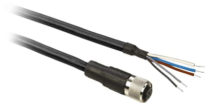Telemecanique XZCP11V12L10 Sensor Cable, M12 female straight, 5-pin, PUR, 10 m