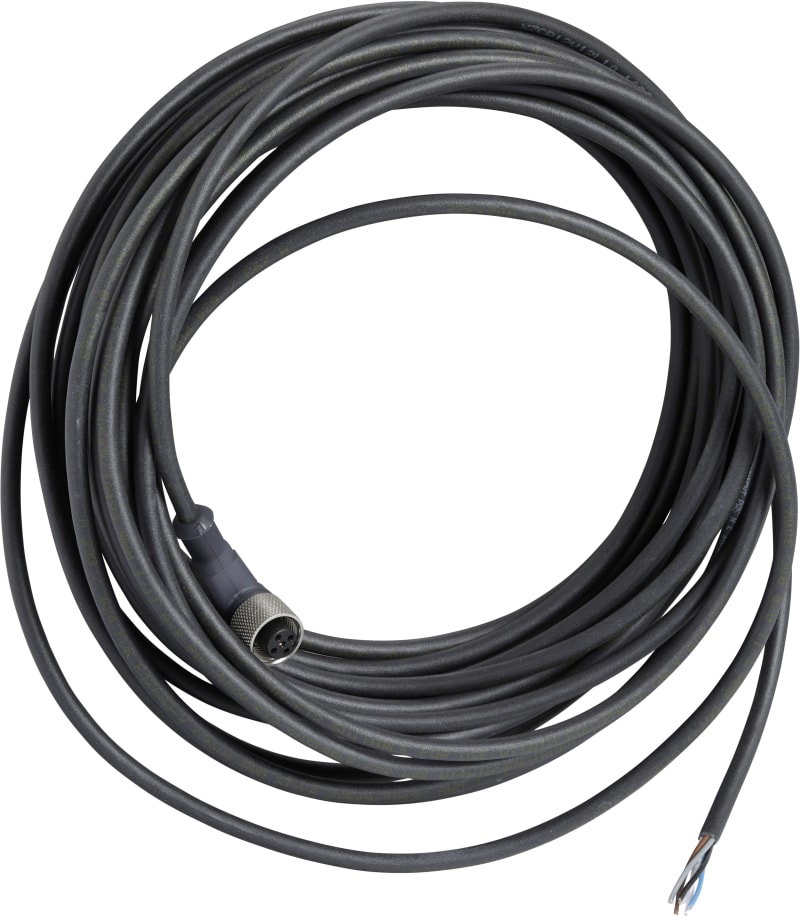 Telemecanique XZCP12V12L10 Sensor Cable, M12 female, 5-pin, PUR, 10 m