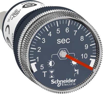 Schneider Electric Panel mounted timer monofunction, Harmony XB5, plastic, 22mm, time delay 0.5...10S, 24V DC XB5DTB22
