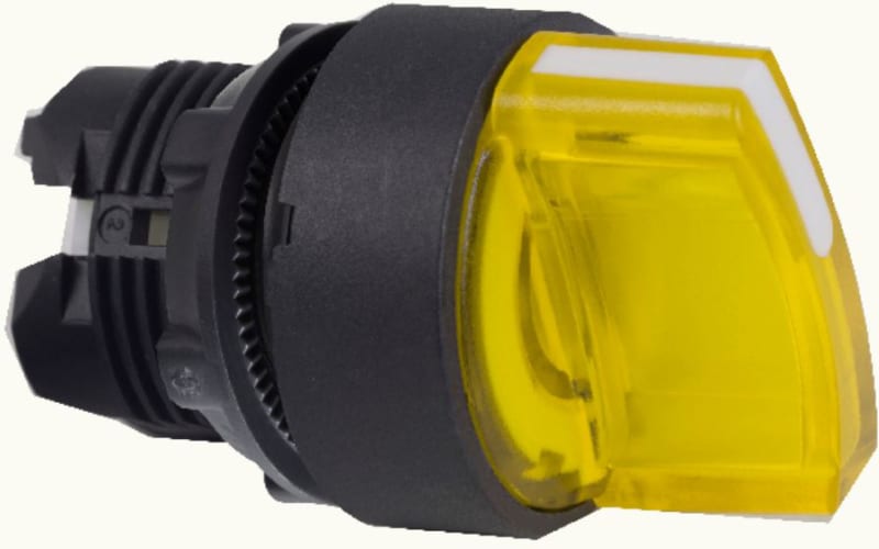 Selector switch with light 2 pos.ret. h yellow (ZB5AK1483)