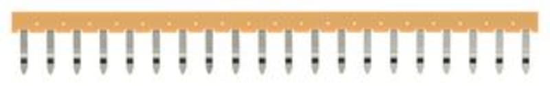 Jumper bar, pitch, 20POL, yellow (PYDN-7.75-200Y)