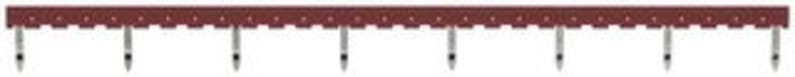 Jumper bar, pitch, 8POL, red (PYDN-31.0-080R)