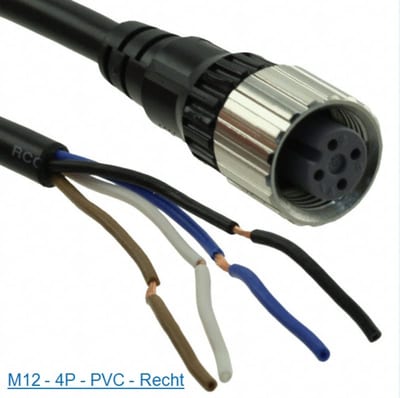 Cable M12 STRAIGHT 4-Pin PVC 10M