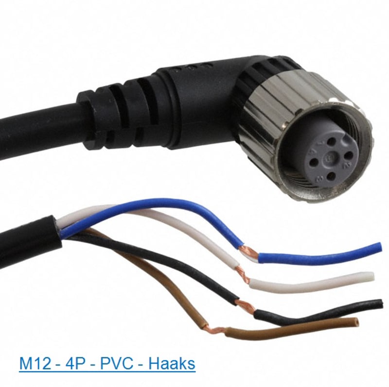 Cable M12 Angle 4-Pin PVC 2M (XS2F-M12PVC4A2M)