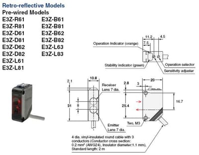 E3Z-R61 2M (E3ZR61)