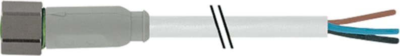 M8 male 0° A-cod. with cable F&B PVC 3X0.25 gy UL/CSA 7.5M (7014-08001-2100750)