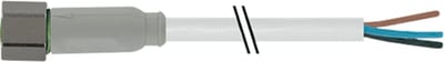 M8 male 0° A-cod. with cable F&B PVC 3X0.25 gy UL/CSA 7.5M