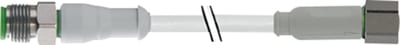 M12 male 0° / M8 female 0° A-cod. F&B PVC 4X0.25 gy UL/CSA 0.6M