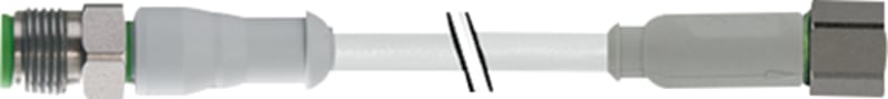 M12 male 0° / M8 female 90° A-cod. F&B PVC 3X0.25 gy UL/CSA 1.5M (7014-40601-2100150)