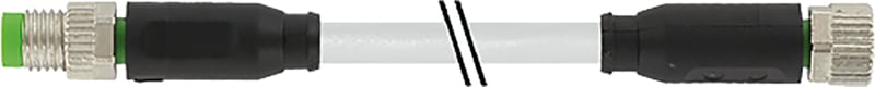 M8 male 0° / M8 female 0° A-cod. F&B PVC 3X0.25 gy UL/CSA 10M (7014-88001-2101000)
