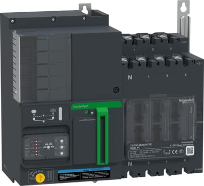 Schneider Electric TransferPacT Automatic, 250A, 400V, 4P, Rotary, frame 250A TA25D4S2504TPE