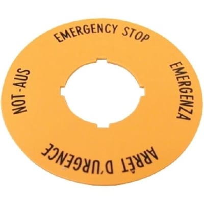 Emergency stop marking tag, RMQ (M22-XAK11)