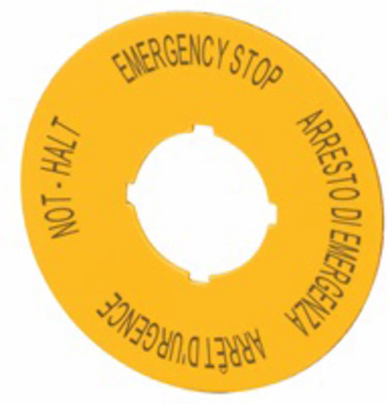Emergency stop marking tag, RMQ (M22-XBK11)
