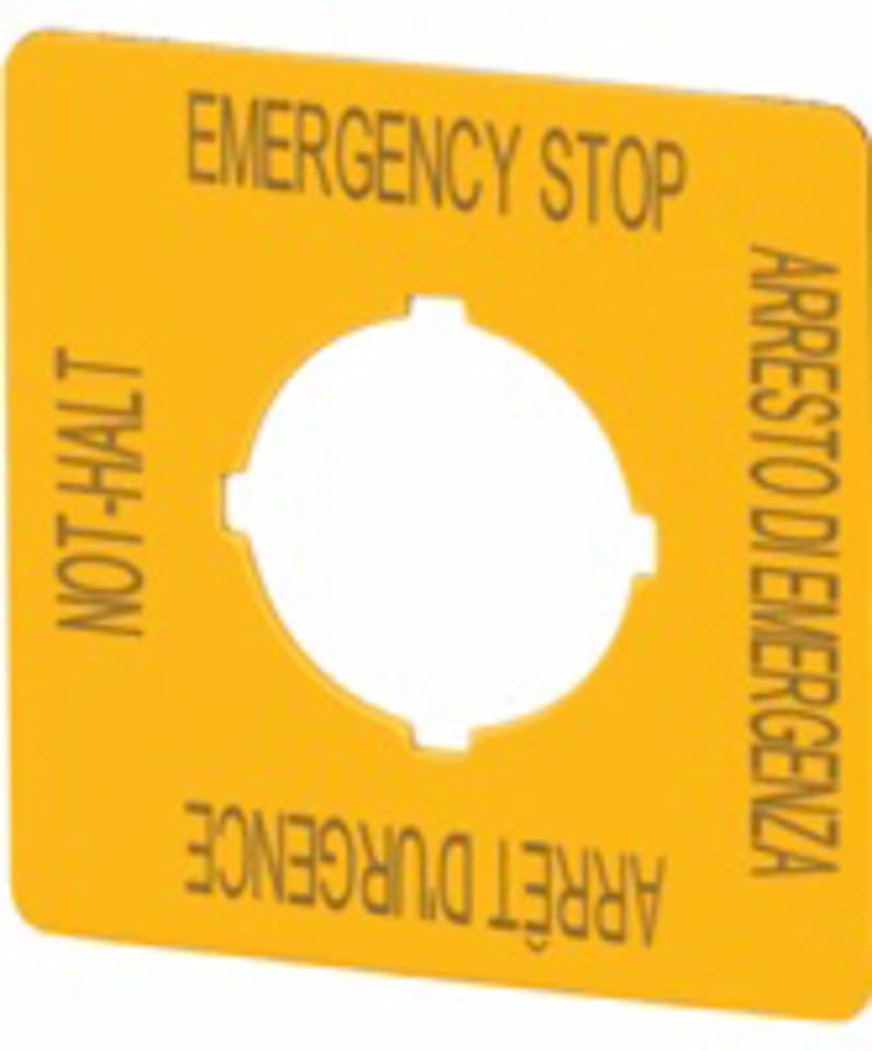 Emergency stop marking tag, RMQ (M22-XYK11)