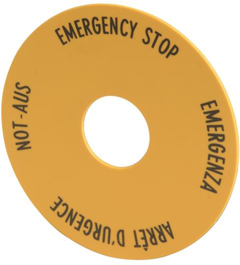 Emergency stop marker, RMQ (M22-XBK1)