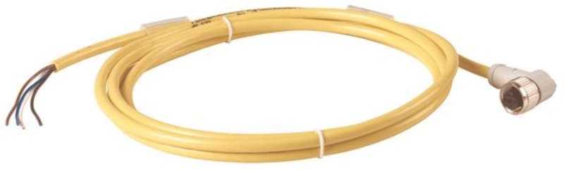 Eaton Connecting Cable, 4-Pole, DC, M12 Angled Coupling to Open End, 2 m (CSDR4A4CY2202)