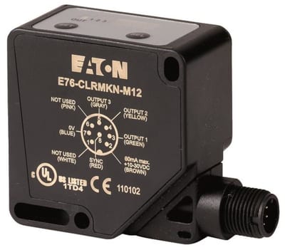 Eaton E76-CLRMKP-M12 Colour-Sensing Photoelectric Sensor 3 NO PNP M12