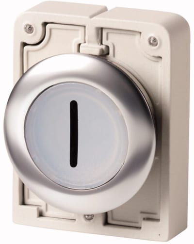 Illuminated Push Button Flat Front (M30C-FDRL-W-X1)