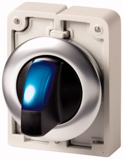 Rotary switch with light, Flat Front (M30C-FWRLK-B)