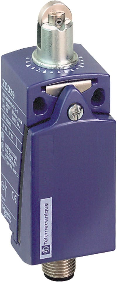 Telemecanique XCKD2102M12 Limit Switch, Metal Plunger, M12 connector