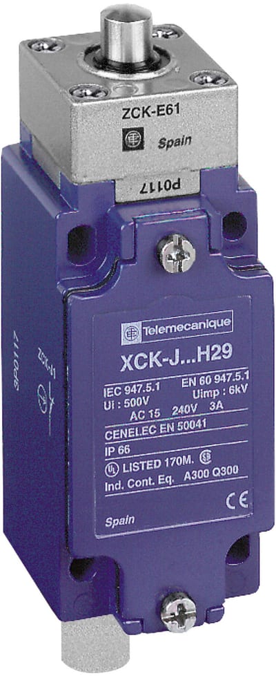 Telemecanique XCKJ161D Limit Switch, Metal Plunger, M12 connector