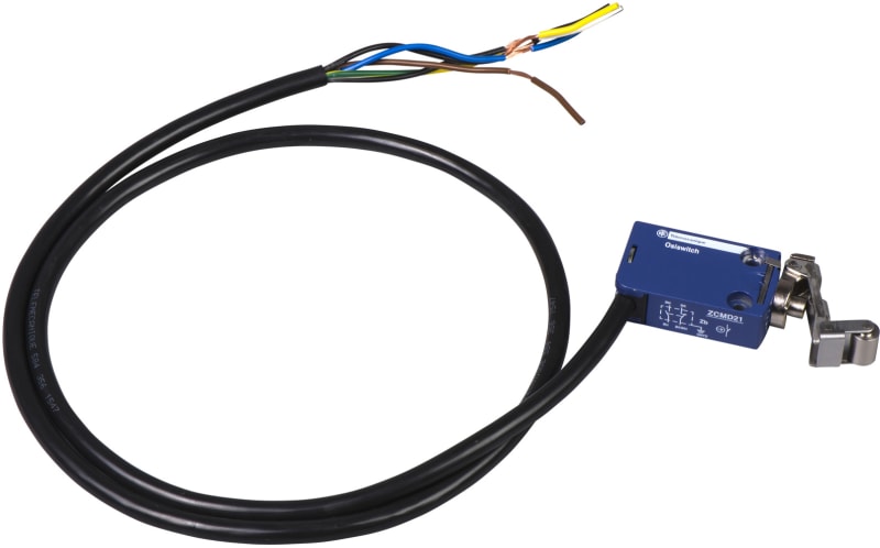 Telemecanique XCMD2124L1 Limit Switch, Spring-Return Lever Plunger, Metal Body, 1 m cable