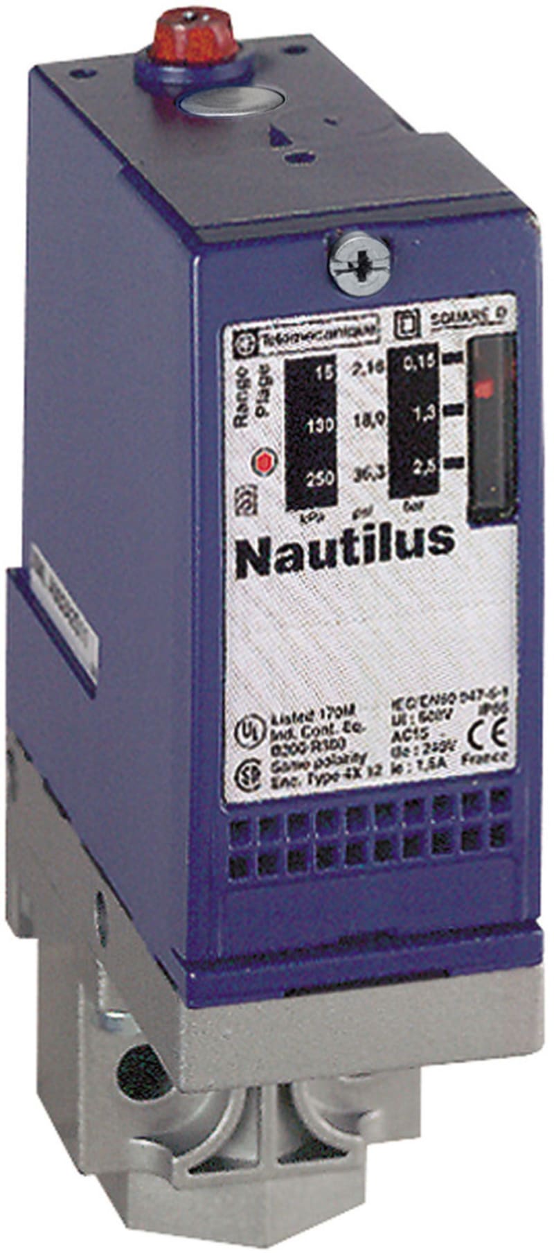 Telemecanique XMLA160D2S12 Pressure Switch, 10–160 bar