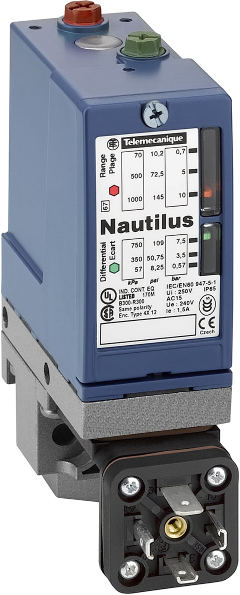 Telemecanique XMLB010A2C11 Pressure Switch, 7–10 bar