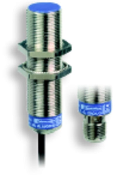 Telemecanique OsiSense XS518BLPBL2 Inductive Proximity Sensor — M18 barrel, Sn 5 mm, PNP, NC, pre-wired cable