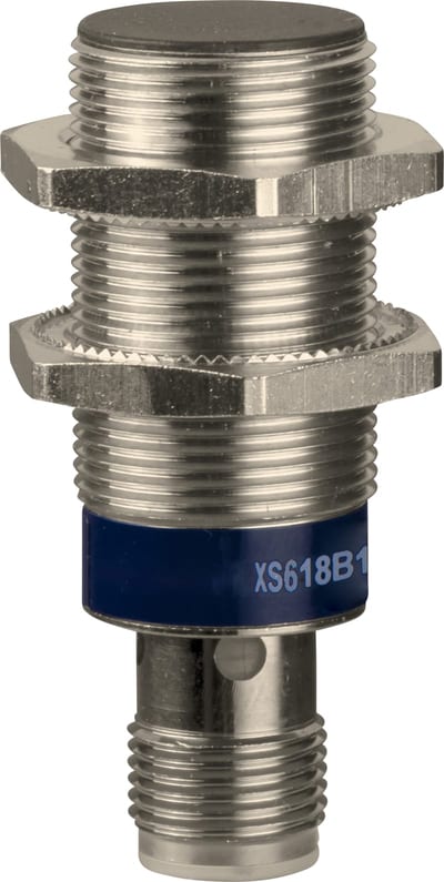Telemecanique OsiSense XS618B1DBL2 Inductive Proximity Sensor — M18 barrel, Sn 8 mm, 2-Wire DC, NC, pre-wired cable (2 m)