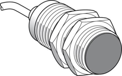 Telemecanique OsiSense XS630B1DBL2 Inductive Proximity Sensor — M30 barrel, Sn 15 mm, 2-Wire DC, NC, M12 connector (4-Pin)