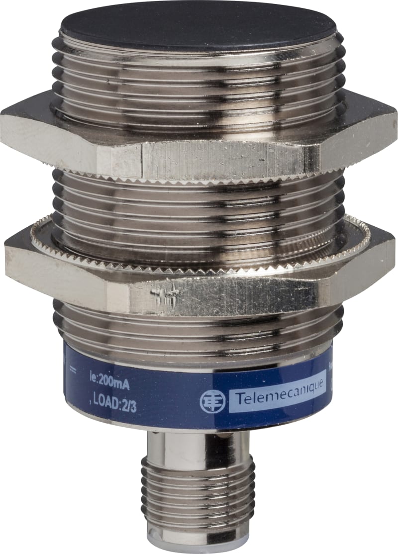 Telemecanique OsiSense XS630B3DAM12 Inductive Proximity Sensor — M30 barrel, Sn 15 mm, 2-Wire DC, NO, M12 connector (4-Pin)