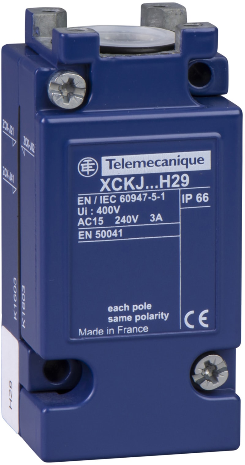 Telemecanique ZCKJ21H29 Limit Switch Body, Metal, 2NO+2NC, Snap-action, Plug-In, M20 cable entry
