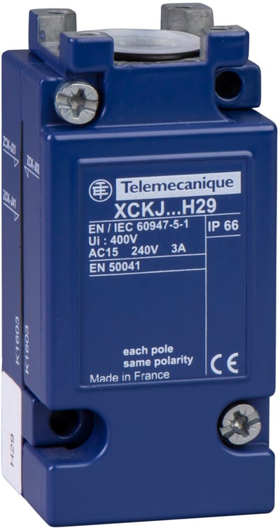 Telemecanique ZCKJ21H29 Limit Switch Body, Metal, 2NO+2NC, Snap-action, Plug-In, M20 cable entry