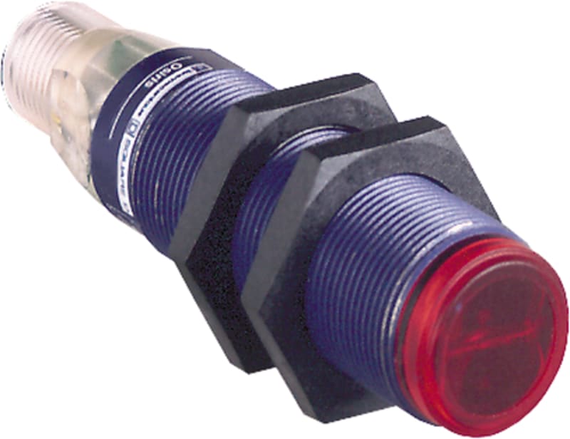 Telemecanique XUBTSNSNM12 Photoelectric Sensor M18, Retroreflective for Transparent Objects, Stainless Steel, NPN, M12 connector
