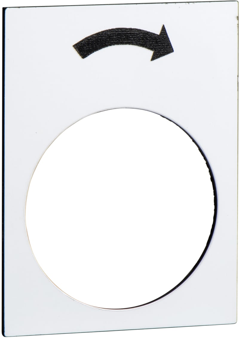 Schneider Electric Marked legend, Harmony XAC, legend, 30X40MM, white, slew right, slow ZB2BY4919