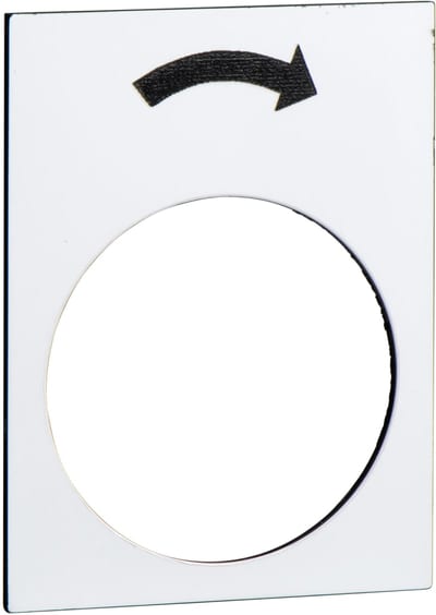 Schneider Electric Marked legend, Harmony XAC, legend, 30X40MM, white, slew right, slow ZB2BY4919