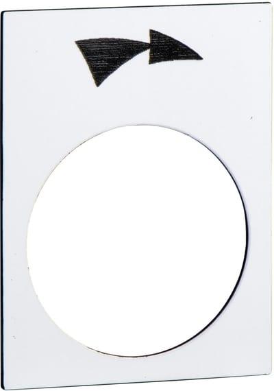 Schneider Electric legend - 30 x 40 mm - white - slew right, slow-fast ZB2BY4921