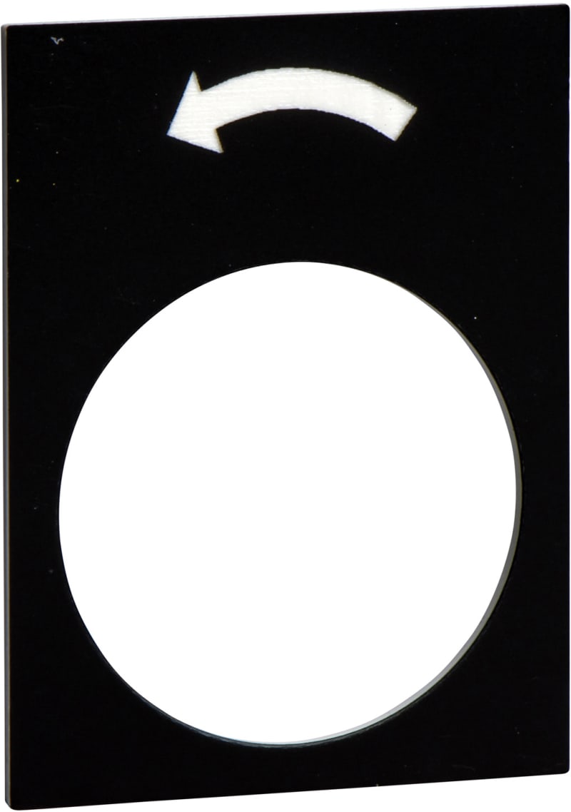 Schneider Electric Marked legend, Harmony XAC, legend, 30X40MM, black, slew left, slow ZB2BY2922