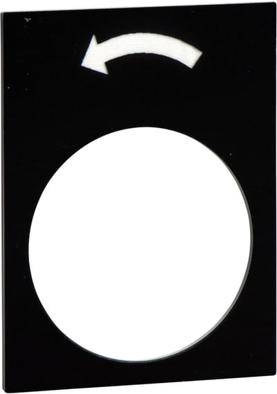 Schneider Electric Marked legend, Harmony XAC, legend, 30X40MM, black, slew left, slow ZB2BY2922