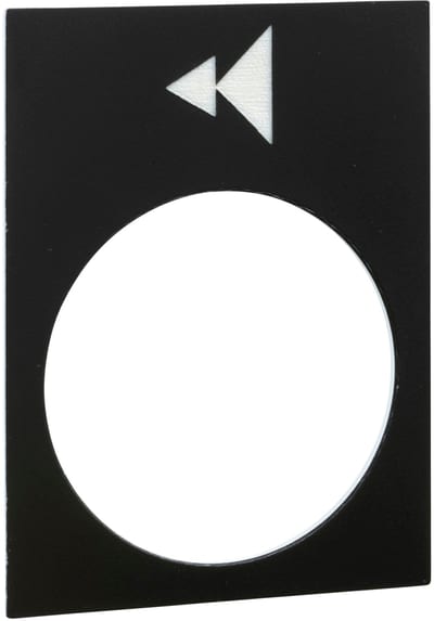 Schneider Electric legend - 30 x 40 mm - black - left or lower, slow-fast ZB2BY2906